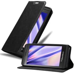 Blackberry Z10 Suojakuori Lompakkokotelo (Musta)