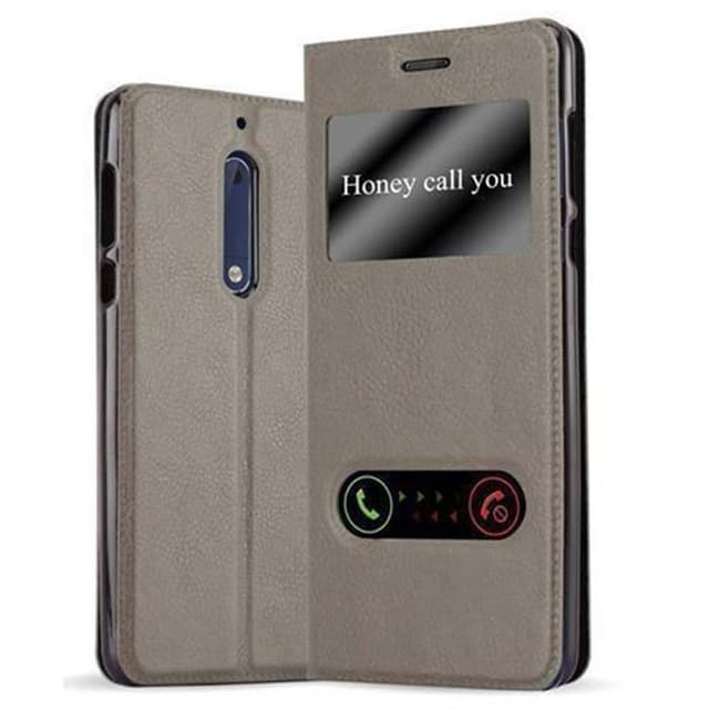 Nokia 5 2017 Plånboksfodral Skal (Brun)