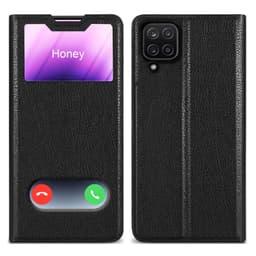 Lompakkokotelo Samsung Galaxy A12 / M12 Case (Musta)