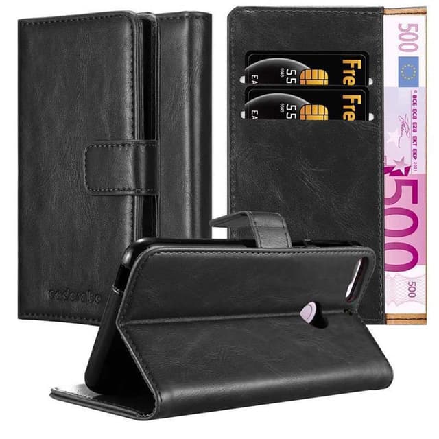 HTC Desire 12 PLUS lommebokdeksel etui (svart)