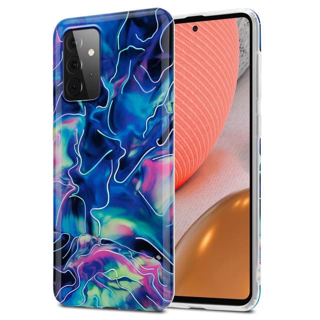 Samsung Galaxy A72 4G / 5G Plånboksfodral Skal (Blå)
