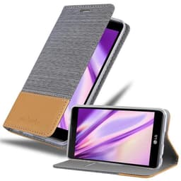 LG X POWER Suojakuori Lompakkokotelo (harmaa)