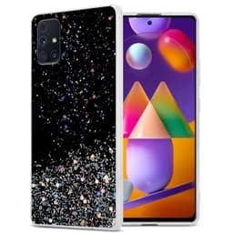 Samsung Galaxy M31s Suojakuori Kotelo (Musta)