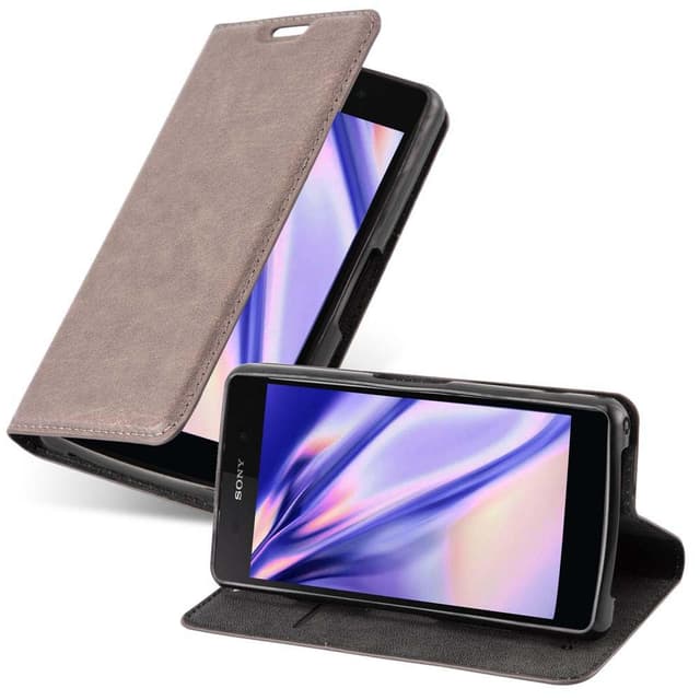 Sony Xperia Z2 COMPACT Skal Fodral Case (Brun)