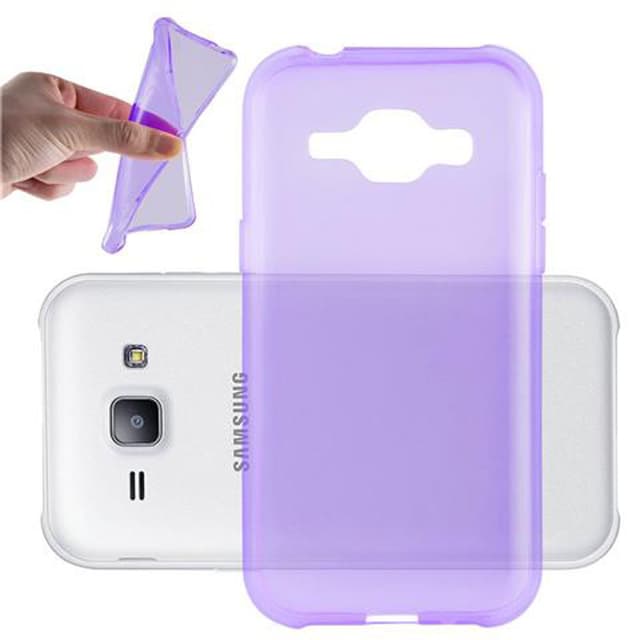 Samsung Galaxy J1 2015 Skal Fodral Case (Lila)