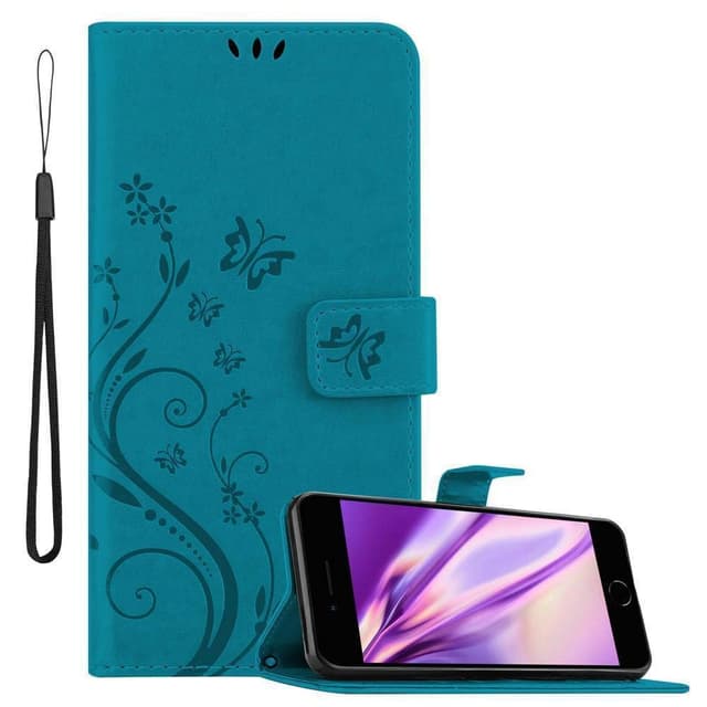 iPhone 7 / 7S / 8 / SE 2020 Plånboksfodral Skal (Blå)