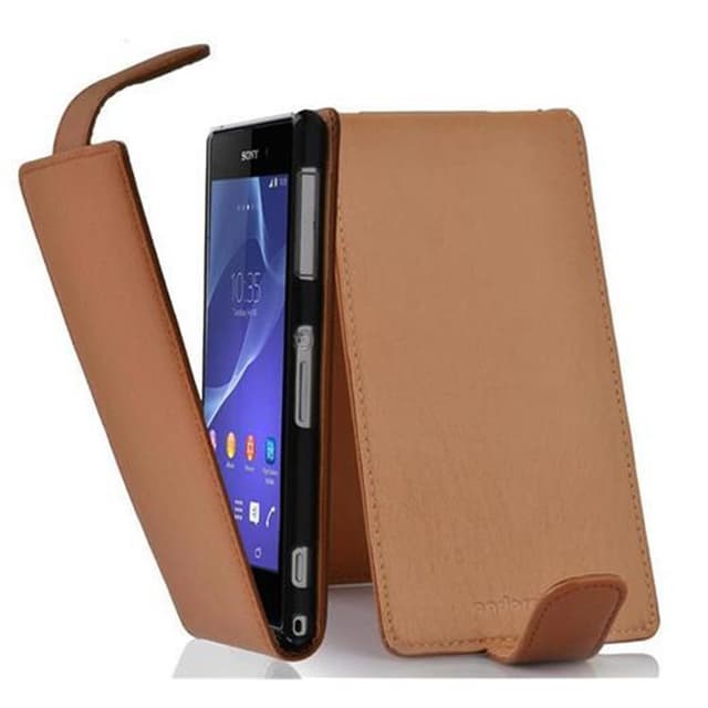 Sony Xperia Z2 Pungetui Flip Cover (Brun)