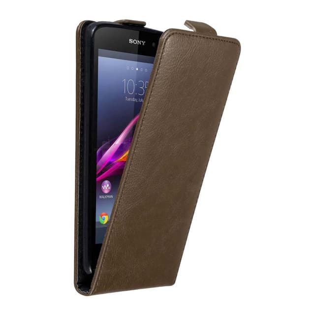 Sony Xperia Z1 Pungetui Flip Cover (Brun)