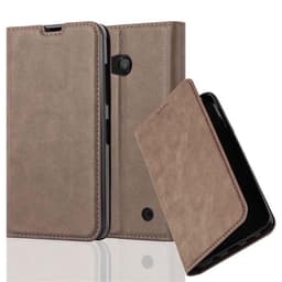 Nokia Lumia 550 Suojakuori Lompakkokotelo (Ruskea)