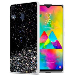 Samsung Galaxy M20 Silikondeksel Glitter (svart)