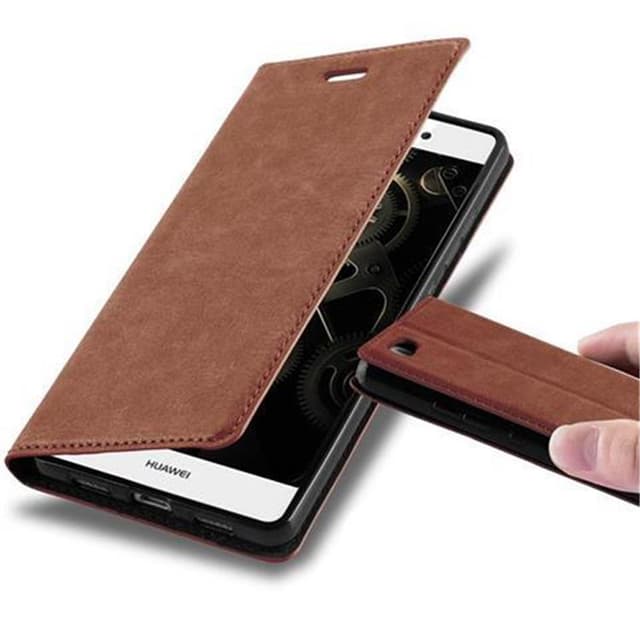 Huawei P8 LITE 2015 Suojakuori Lompakkokotelo (Ruskea)