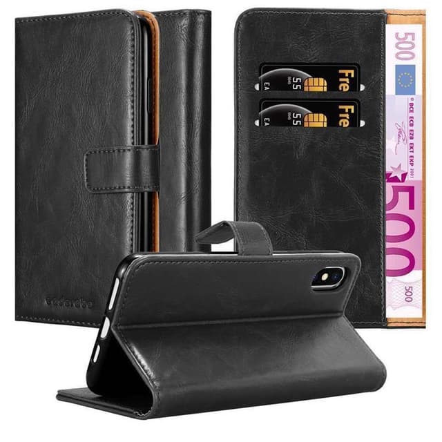 iPhone XS MAX lommebokdeksel etui (svart)