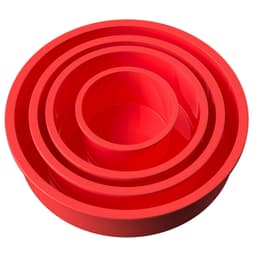 4x Sett Bakeformer Kakeform Silikonkakeform (rød)