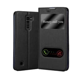 LG K10 2016 lommebokdeksel cover (svart)