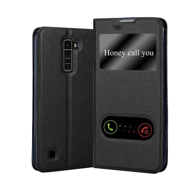 LG K10 2016 lommebokdeksel cover (svart)