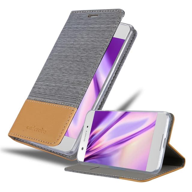 Sony Xperia XA1 Plånboksfodral Skal (Grå)