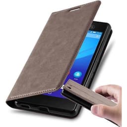 Sony Xperia M5 Suojakuori Lompakkokotelo (Ruskea)