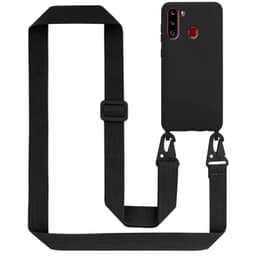 Samsung Galaxy A21 Etui Cover Kæde (Sort)