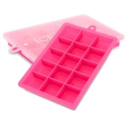 2x Isterningformar Iskubs låda Iskubbrickor Set (Rosa)