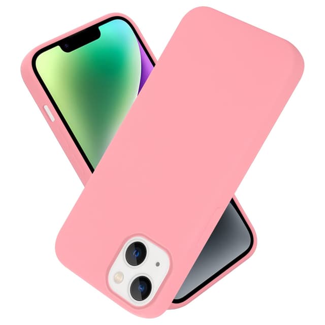 iPhone 14 silikondeksel case (rosa)
