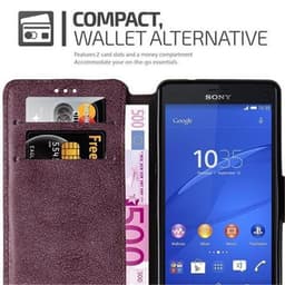 Sony Xperia Z3 COMPACT Plånboksfodral Skal (Röd)