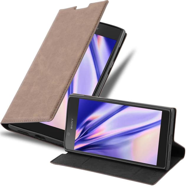Sony Xperia L1 Suojakuori Lompakkokotelo (Ruskea)