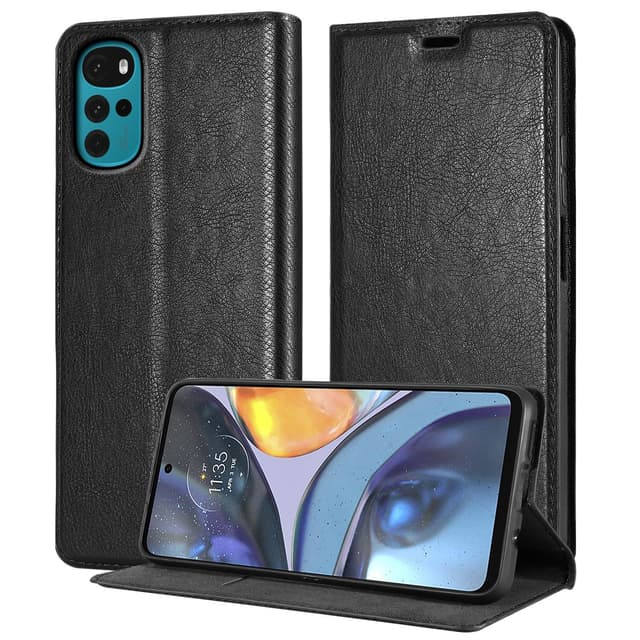 Motorola MOTO G22 Suojakuori Lompakkokotelo (Musta)