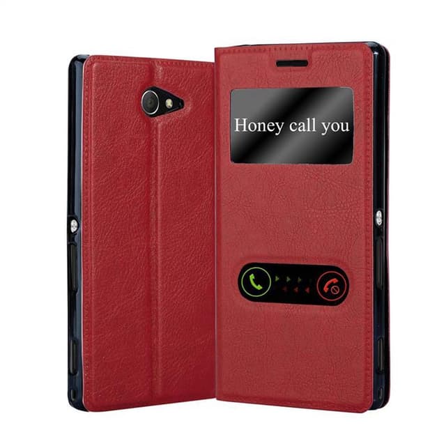 Sony Xperia M2 / M2 AQUA Plånboksfodral Skal (Röd)