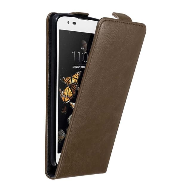 LG K8 2016 Suojakuori Lompakkokotelo (Ruskea)