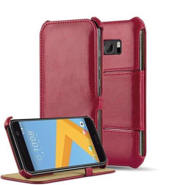 HTC ONE M10 Suojakuori Lompakkokotelo (Punainen)