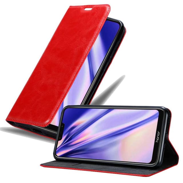 Honor 8C Suojakuori Lompakkokotelo (Punainen)