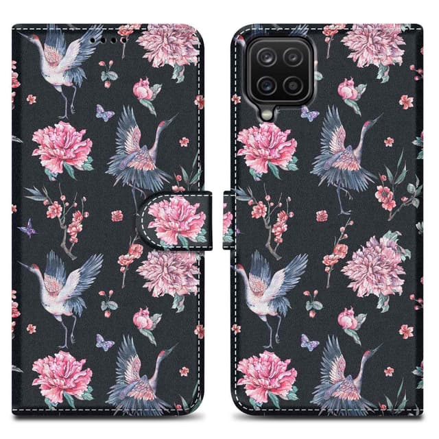 Samsung Galaxy A12 / M12 Pungetui Cover Case (Sort)