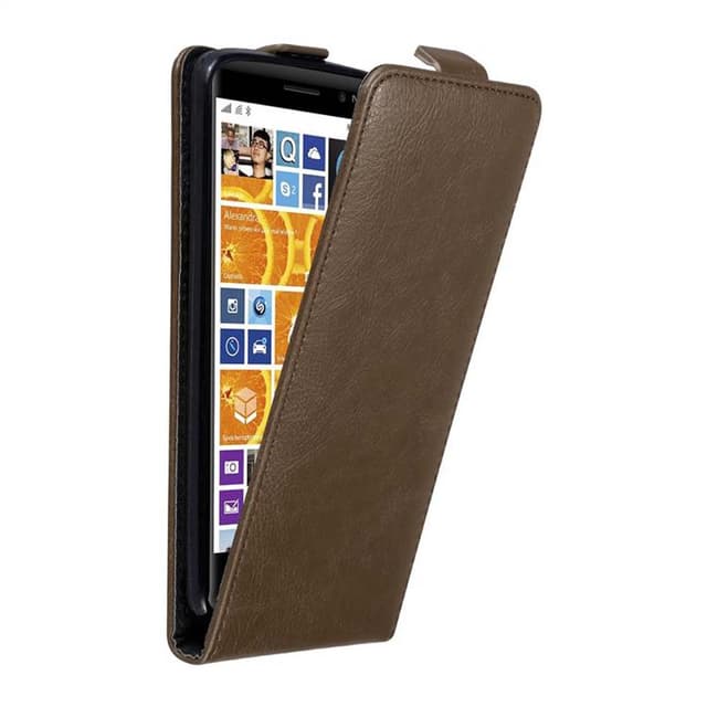 Nokia Lumia 830 Flipfodral Skal (Brun)