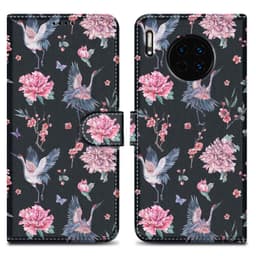 Huawei MATE 30 Suojakuori Lompakkokotelo (Musta)
