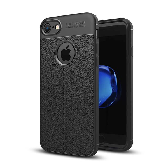 iPhone 7 / 7S / 8 / SE 2020 Deksel Kunstskinn (svart)