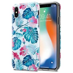 iPhone X / XS Suojakuori Lompakkokotelo (Valkoinen)