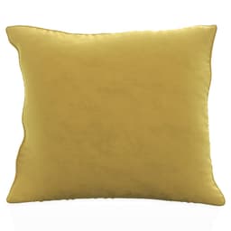 Kuddfodral 40x40 cm dekorativt i sammet (gul)