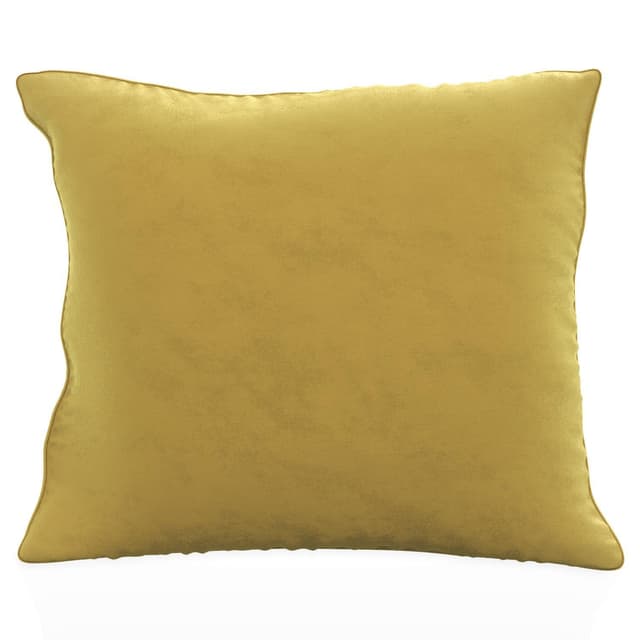 Kuddfodral 40x40 cm dekorativt i sammet (gul)