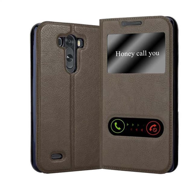 Lompakkokotelo LG G3 Case (Ruskea)