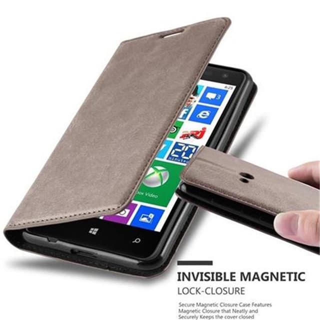 Nokia Lumia 625 Suojakuori Lompakkokotelo (Ruskea)
