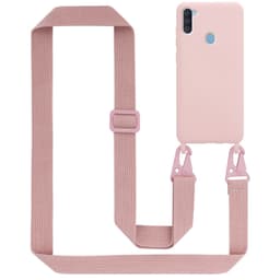 Deksel Samsung Galaxy A11 / M11 med Halskjede (rosa)