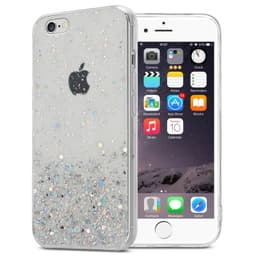 iPhone 6 / 6S Silikondeksel Glitter (gjennomsiktig)