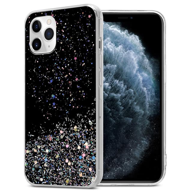 iPhone 11 Silikondeksel Glitter (svart)