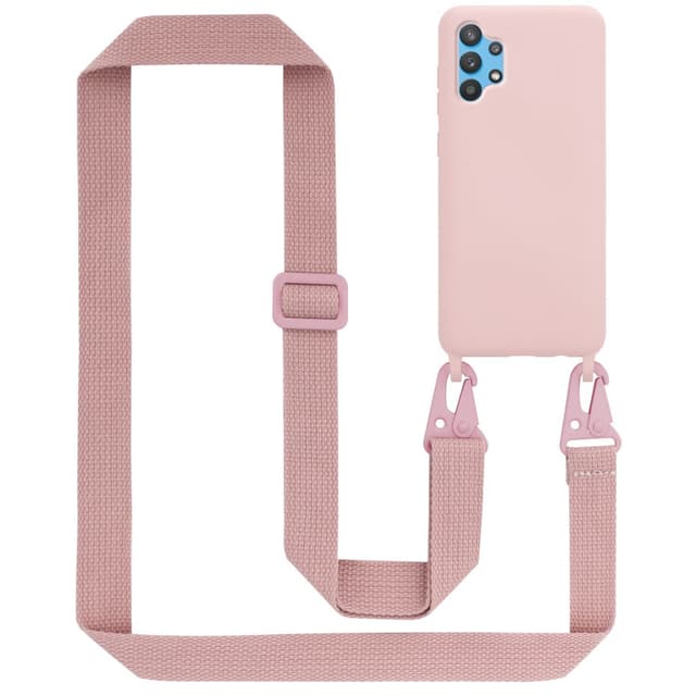 Samsung Galaxy A32 4G Skal Fodral Kedja (Rosa)