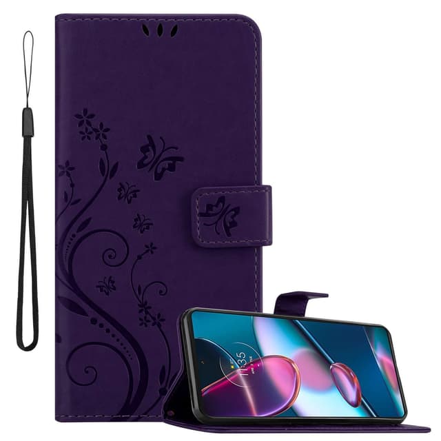 Motorola EDGE+ Suojakuori Lompakkokotelo (Violetti)