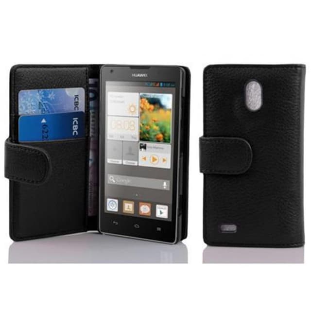 Suojakuori Huawei ASCEND G700 Lompakkokotelo (Musta)