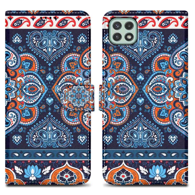 Samsung Galaxy A22 5G Pungetui Cover Case (Blå)