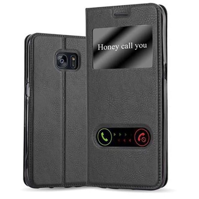 Samsung Galaxy S7 EDGE Plånboksfodral Skal (Svart)