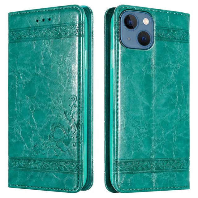 iPhone 13 lommebokdeksel etui (turkis)