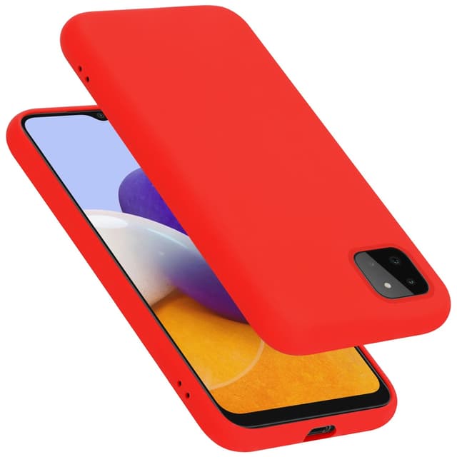 Samsung Galaxy A22 5G Skal Fodral Case (Röd)